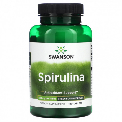 Swanson, Spirulina, 500 mg, 180 Tablets