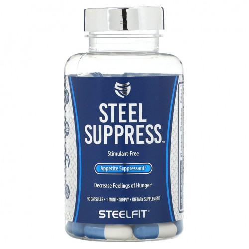 SteelFit, Steel Suppressant, средство для подавления аппетита, 90 капсул