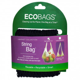 ECOBAGS, Коллекция Market, сетчатая сумка, черная, 1 сумка