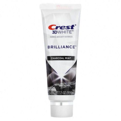 Crest, 3D White, Brilliance, фторидная зубная паста, древесный уголь и мята, 99 г (3,5 унции)