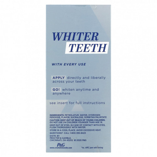 Crest, Whitening Emulsions, On the Go Whitening Treatment, 10 г (0,35 унции)