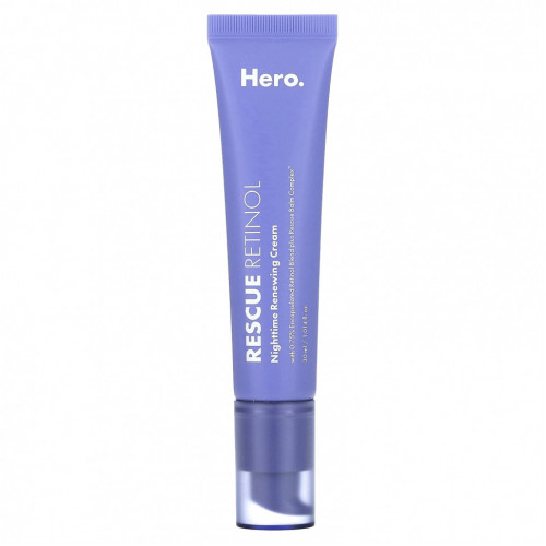 Hero Cosmetics, Rescue Retinol, ночной восстанавливающий крем, 30 мл (1,014 жидк. Унции)