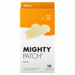 Hero Cosmetics, Mighty Patch, Nose, 10 гидроколлоидных пластырей