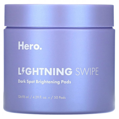 Hero Cosmetics, Lightning Swipe, диски для осветления темных пятен, 50 шт.