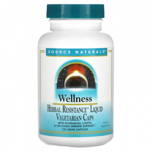 Source Naturals, Wellness Herbal Resistance Liquid, 120 жидких капсул