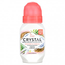 Crystal Body Deodorant, Шариковый дезодорант с минералами, с кокосом и ванилью, 66 мл (2,25 жидк. Унции)