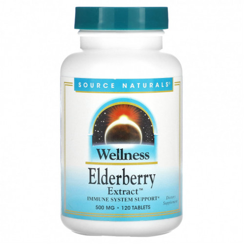 Source Naturals, Wellness, экстракт бузины, 166 мг, 120 таблеток