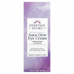 Heritage Store, Крем для кожи вокруг глаз Aura Glow, 15 мл (0,5 жидк. Унции)