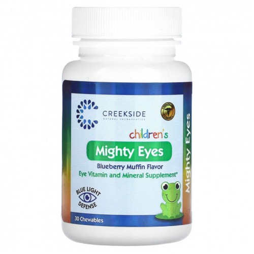 Creekside Natural Therapeutics, Children's Mighty Eyes, черничный маффин, 30 жевательных таблеток