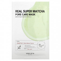 SOME BY MI, Real Super Matcha, маска для ухода за порами, 1 шт., 20 г (0,7 унции)