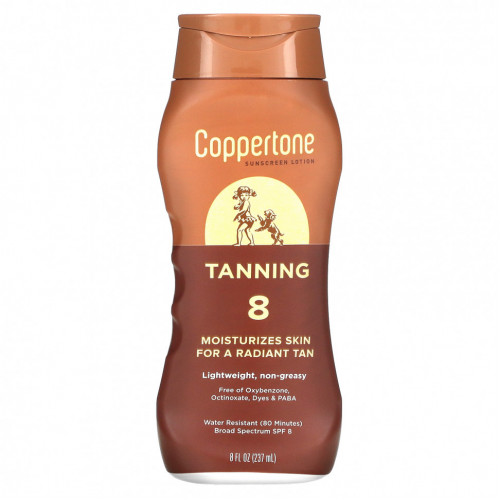 Coppertone, Sunning, солнцезащитный лосьон, SPF 8, 237 мл (8 жидк. Унций)