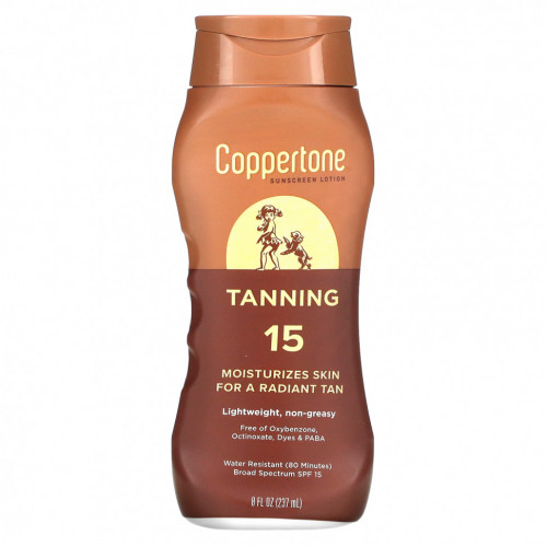 Coppertone, Sunning, солнцезащитный лосьон, SPF 15, 237 мл (8 жидк. Унций)