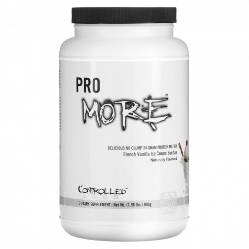 Controlled Labs, Pro More, Protein Matrix, мороженое с французским ванильным мороженым, 900 г (1,98 фунта)