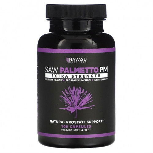 Havasu Nutrition, Saw Palmetto PM, повышенная сила действия, 100 капсул