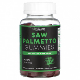 Havasu Nutrition, Жевательные мармеладки Saw Palmetto, малина, 60 жевательных таблеток