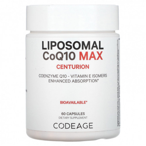 Codeage, Liposomal CoQ10 Max, центурион, 60 капсул