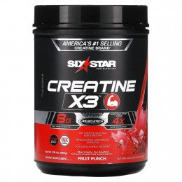 SIXSTAR, Creatine X3, фруктовый пунш, 990 г (2,18 фунта)