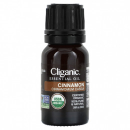 Cliganic, 100% чистое эфирное масло, масло корицы, 10 мл (0,33 жидк. Унции)