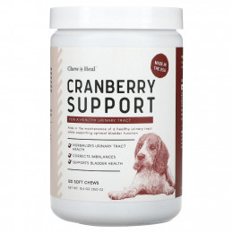 Chew + Heal, Cranberry Support, для собак, 120 жевательных таблеток, 360 г (12,6 унции)