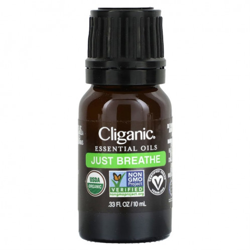 Cliganic, Смесь эфирных масел, Just Breathe, 10 мл (0,33 жидк. Унции)