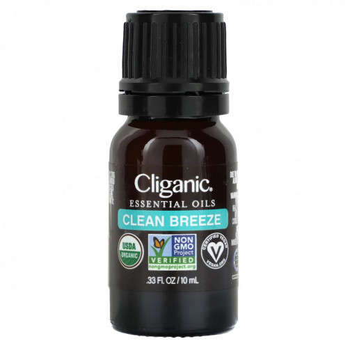 Cliganic, Смесь эфирных масел, Clean Breeze, 10 мл (0,33 унции)