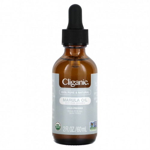 Cliganic, 100% чистое и натуральное, маруловое масло, 60 мл (2 жидк. Унции)