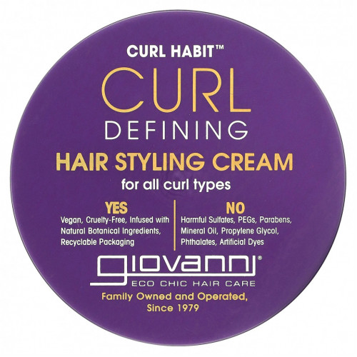 Giovanni, Curl Habit, крем для укладки волос, для всех типов локонов, 295 мл (10 жидк. Унций)