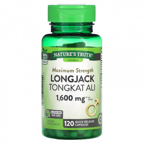 Nature's Truth, Longjack Tongkat Ali, 800 мг, 120 капсул быстрого действия