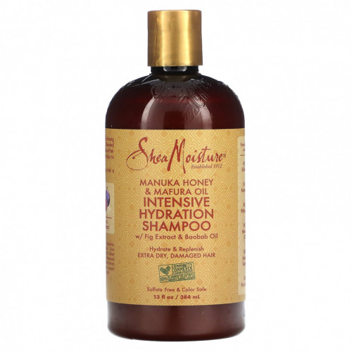 SheaMoisture, Manuka Honey & Mafura Oil, шампунь для интенсивного увлажнения, для очень сухой кожи, для поврежденных волос, 384 мл (13 жидк. Унций)