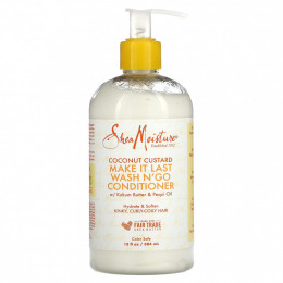 SheaMoisture, Make It Last Wash N 'Go, кондиционер для кудрявых волос, кокосовый крем, 384 мл (13 жидк. Унций)