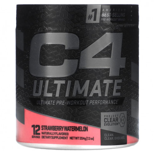 Cellucor, C4 Ultimate, предтренировочная добавка, клубника и арбуз, 204 г (7,2 унции)