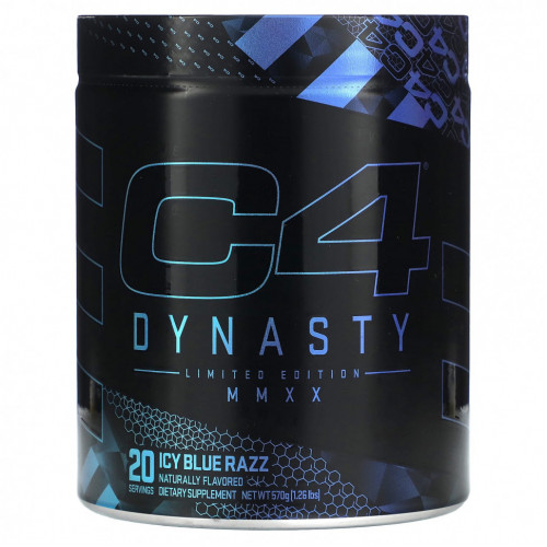 Cellucor, C4 Dynasty, Limited Edition MMXX, Icy Blue Razz, 570 г (1,26 фунта)