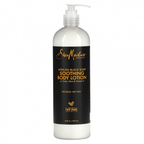 SheaMoisture, African Black Soap, успокаивающий лосьон для тела, 473 мл (16 жидк. Унций)