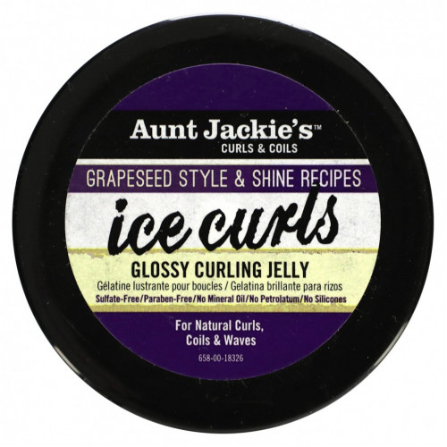 Aunt Jackie's Curls & Coils, Ice Curls, глянцевое желе для завивки волос, 426 г (15 унций)