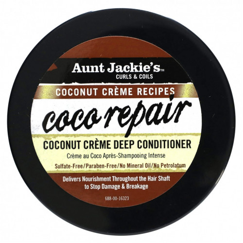 Aunt Jackie's Curls & Coils, Coco Repair, кондиционер для глубокого нанесения с кокосом, 426 г (15 унций)