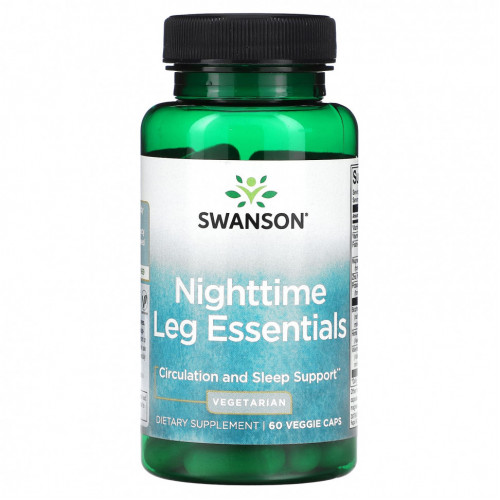 Swanson, Nighttime Leg Essentials, 60 растительных капсул