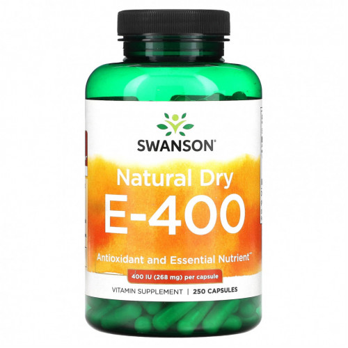 Swanson, Natural Dry E-400, 268 мг (400 МЕ), 250 капсул