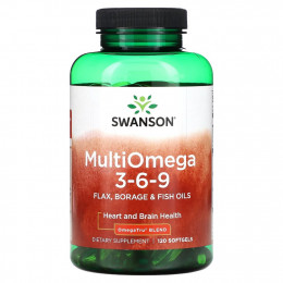 Swanson, MultiOmega 3-6-9`` 120 мягких таблеток