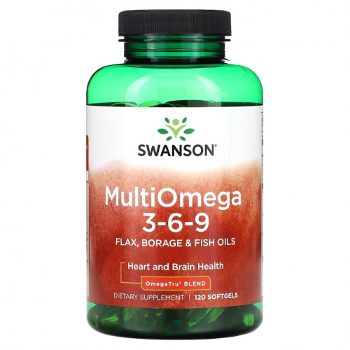 Swanson, MultiOmega 3-6-9`` 120 мягких таблеток