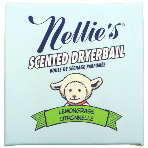 Nellie's, Шарик из ароматизированной шерсти, лемонграсс, 50 порций