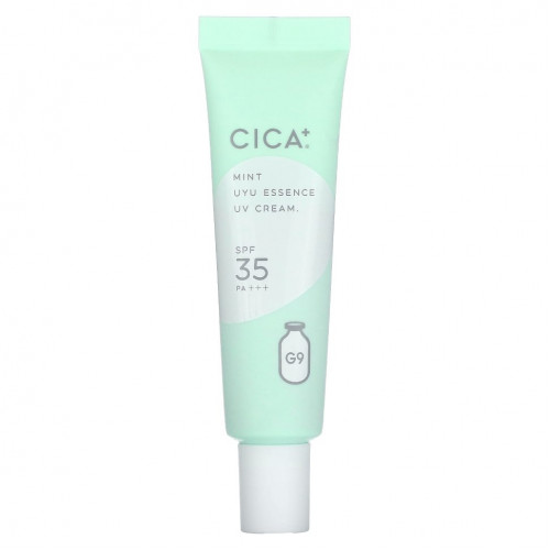 G9skin, Cica + UYU Essence UV Cream, УФ-крем, SPF 35 PA +++, мята`` 25 г