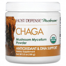 Fungi Perfecti Host Defense, Mushrooms, чага, порошок мицелия грибов, 100 г (3,5 унции)