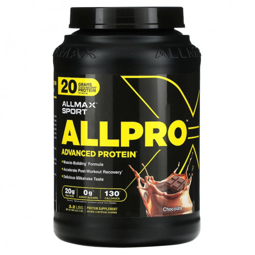 ALLMAX, Sport, ALLPRO Advanced Protein, с шоколадом, 1453 г (3,2 фунта)