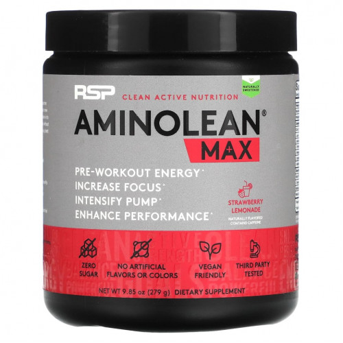 RSP Nutrition, AminoLean Max, клубничный лимонад, 279 г (9,85 унции)