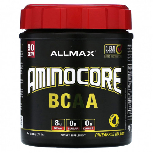 ALLMAX, AMINOCORE BCAA, ананас и манго, 945 г (2,1 фунта)