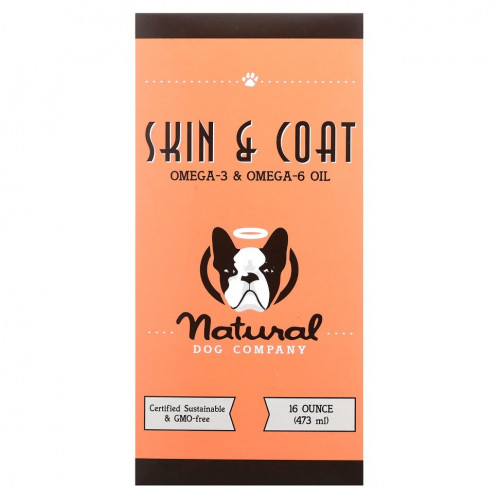 Natural Dog Company, Skin & Coat, масло омега-3 и омега-6, 473 мл (16 унций)