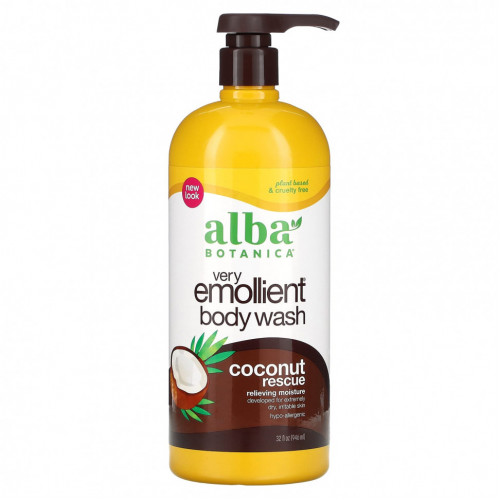 Alba Botanica, Очень смягчающее гель для душа, спасение от кокоса, 946 мл (32 жидк. Унции)