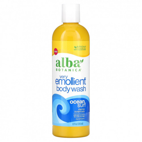 Alba Botanica, Очень смягчающее гель для душа, Ocean Surf, 355 мл (12 жидк. Унций)