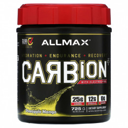 ALLMAX, CARBion + с электролитами, ананас и манго, 725 г (25,6 унции)