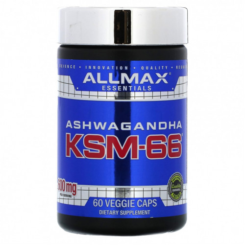 ALLMAX, Ашваганда KSM-66, 300 мг, 60 растительных капсул